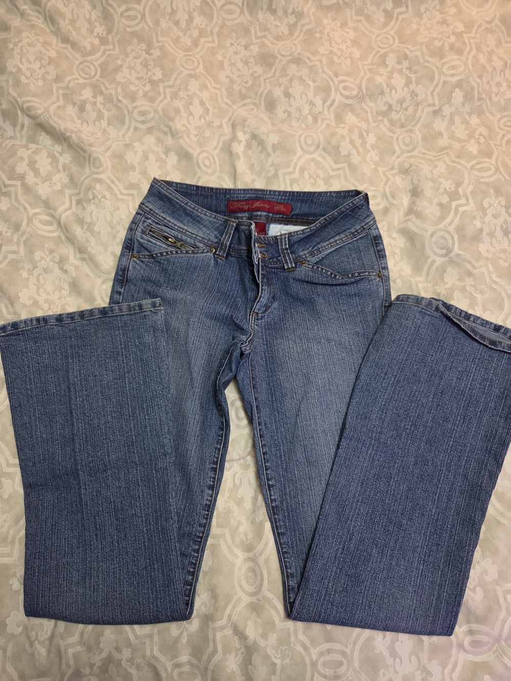 Women’s Blue Flare Jeans - Classic Mid-Rise Fit